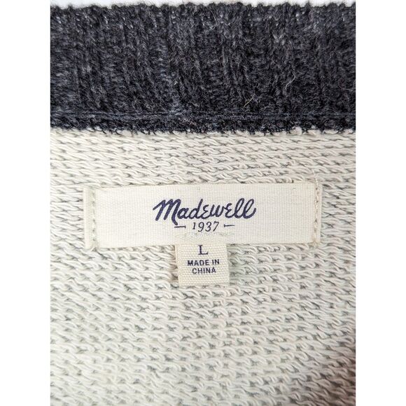 MADEWELL Buffalo Plaid Check Wool-Blend Pullover Sweater Size Large - Picture 4 of 5